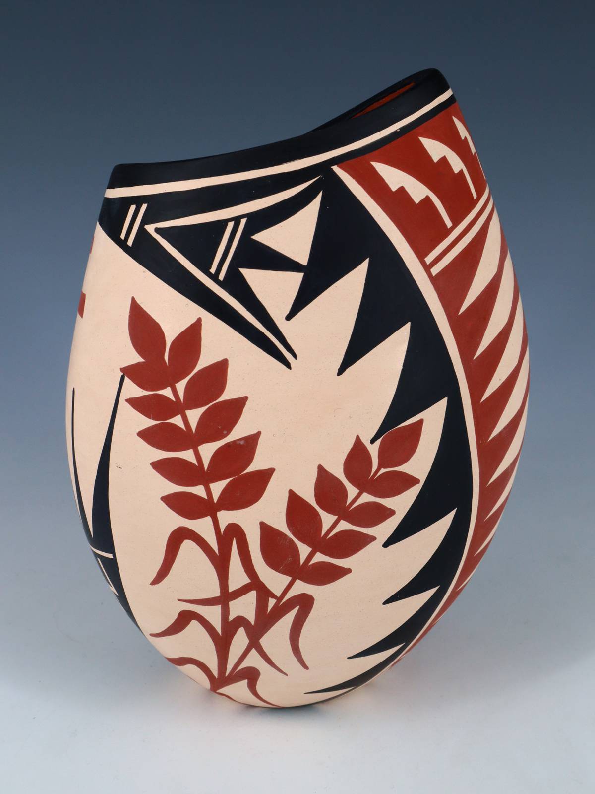 Jemez Pueblo Hand Coiled Pottery Vase