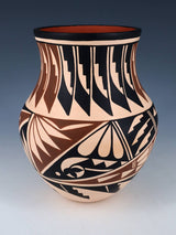 Jemez Pueblo Hand Coiled Pottery Vase