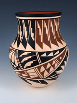 Jemez Pueblo Hand Coiled Pottery Vase
