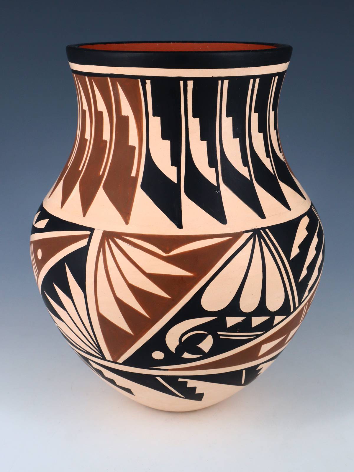 Jemez Pueblo Hand Coiled Pottery Vase