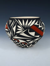 Olla de cerámica pintada a mano de Acoma Pueblo