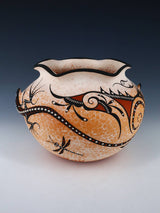 Zuni Pueblo Hand Coiled Lizard Pottery Bowl