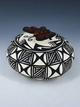 Acoma Pueblo Hand Coiled Pottery Butterfly Seed Pot