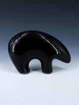 San Juan Pueblo Black Pottery Bear