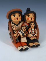 Jemez Pueblo Pottery Famille de cinq bébés conteurs