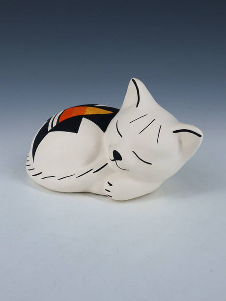 Acoma Pueblo Pottery Cat Figurine