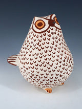 Acoma Pueblo Hand Coiled Pottery Owl Figurine