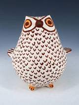 Acoma Pueblo Hand Coiled Pottery Owl Figurine