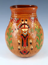 Navajo Pine Pitch Pottery Yei Vase