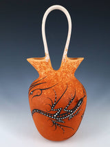 Zuni Pueblo Hand Coiled Pottery Wedding Vase