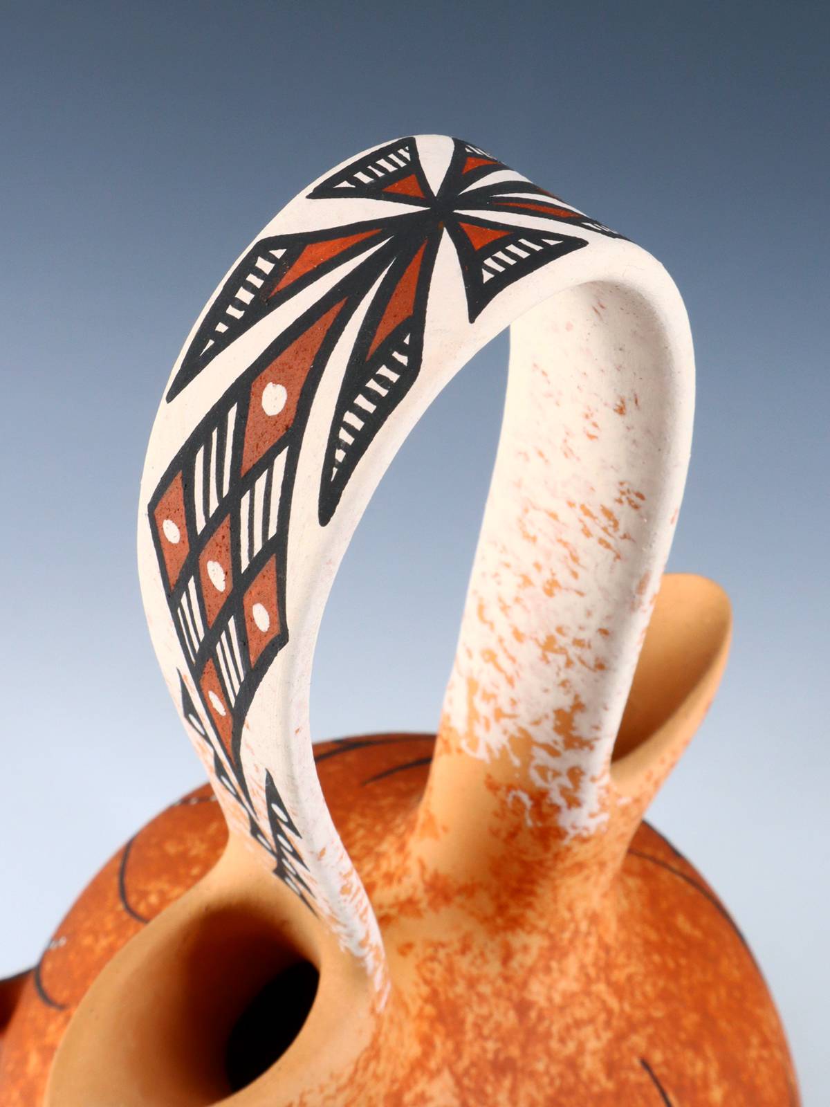 Zuni Pueblo Hand Coiled Pottery Wedding Vase