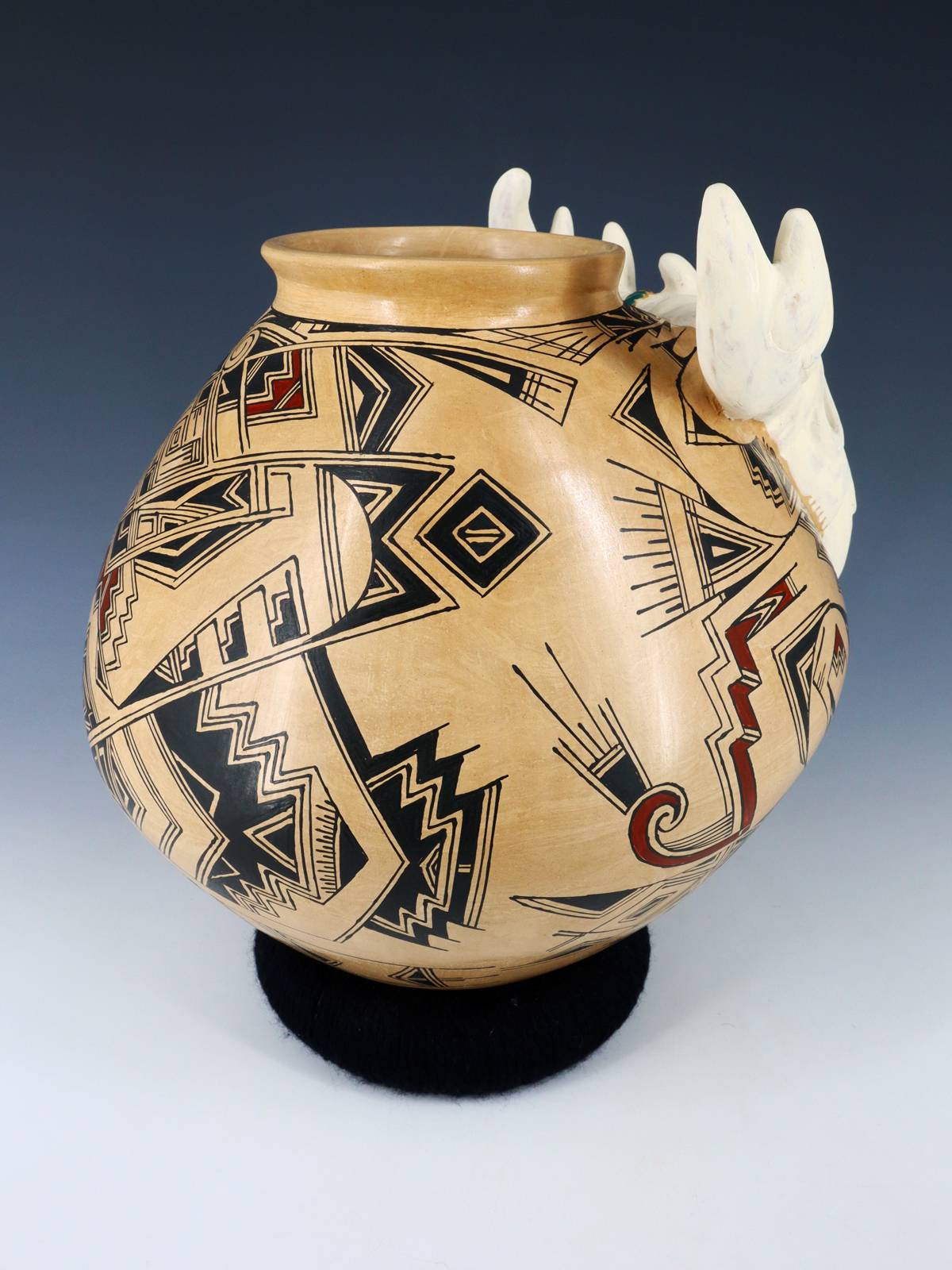 Mata Ortiz Hand Coiled Skull Effigy Pottery