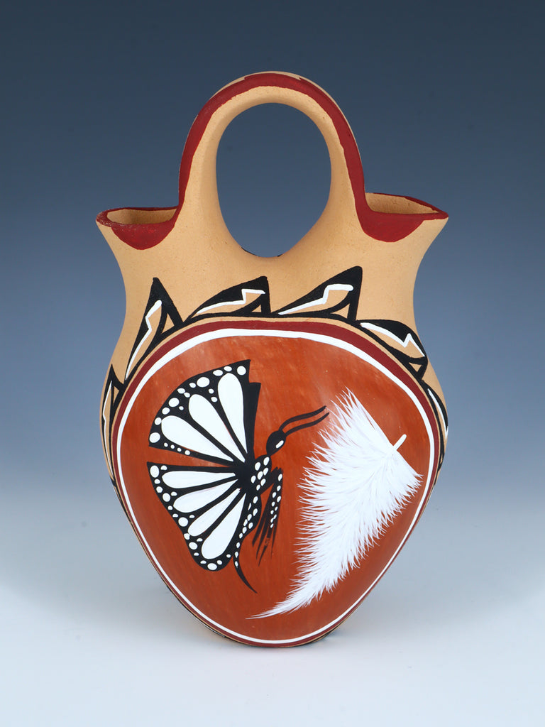 Jemez Pueblo Hand Coiled Pottery Wedding Vase - PuebloDirect.com