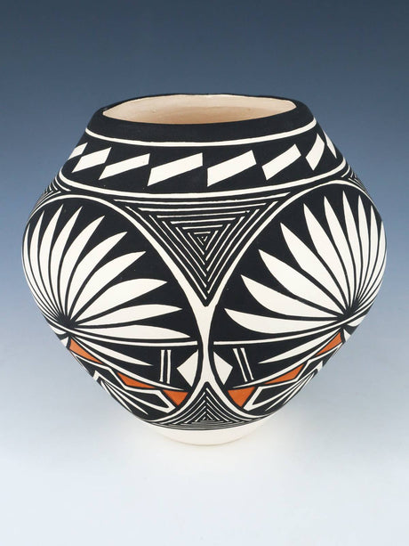 Acoma Pueblo Hand Coiled Geometric Painted Pottery