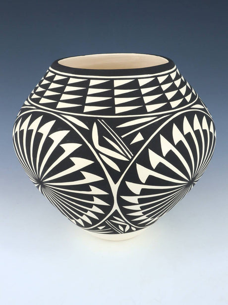 Acoma Pueblo Hand Coiled Geometric Painted Pottery