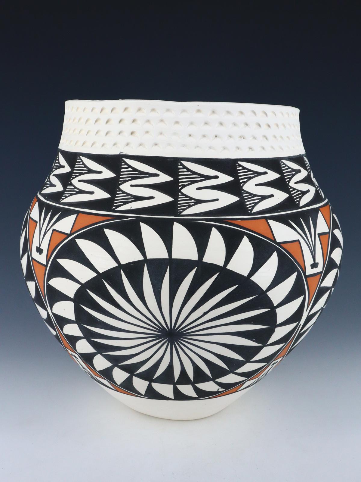 Acoma Pueblo Hand Painted Pottery Bowl - PuebloDirect.com