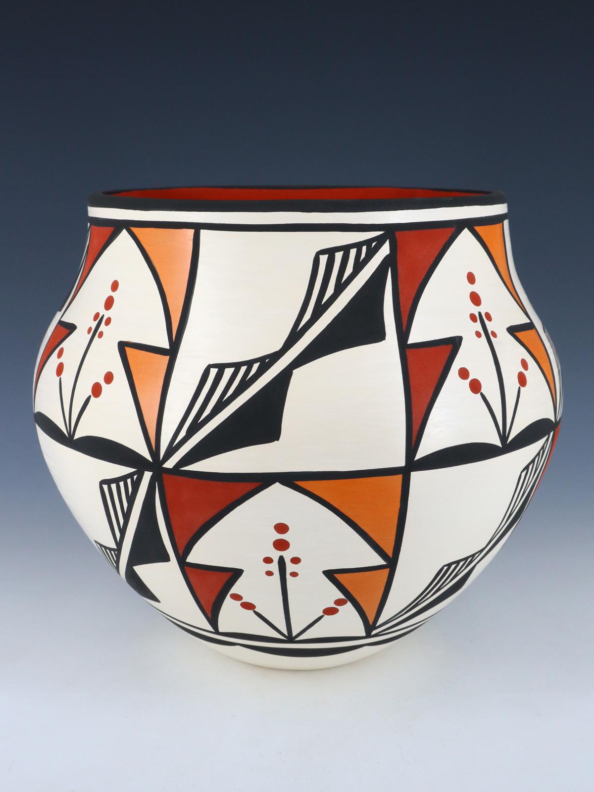 Acoma Pueblo Hand Coiled Pottery Bowl - PuebloDirect.com