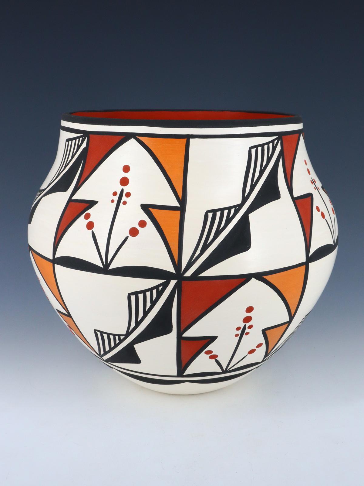 Acoma Pueblo Hand Coiled Pottery Bowl - PuebloDirect.com