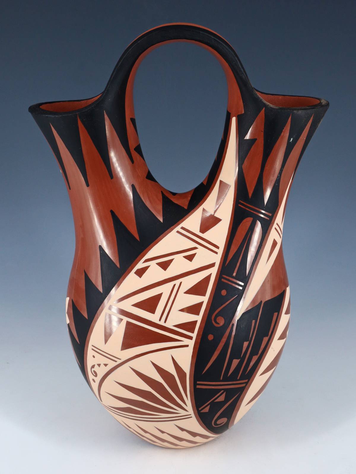 Jemez Pueblo Hand Coiled Pottery Wedding Vase
