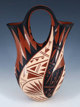 Jemez Pueblo Hand Coiled Pottery Wedding Vase