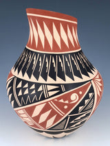 Jemez Pueblo Hand Coiled Pottery Vase
