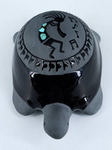 San Juan Pueblo Black Pottery Turtle