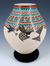 Mata Ortiz Hand Coiled Etched Turtle Pottery