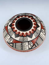 Mata Ortiz Hand Coiled Pottery Seed Pot