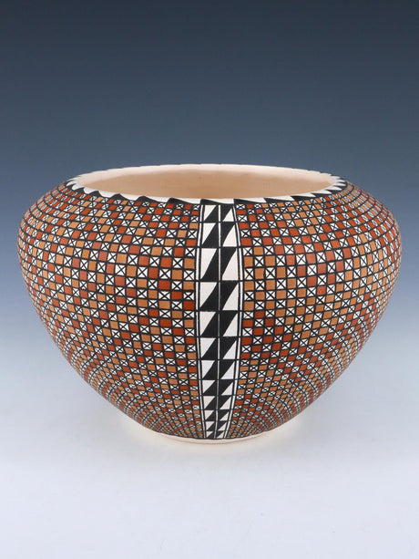 Acoma Pueblo Eye Dazzler Pottery Bowl - PuebloDirect.com