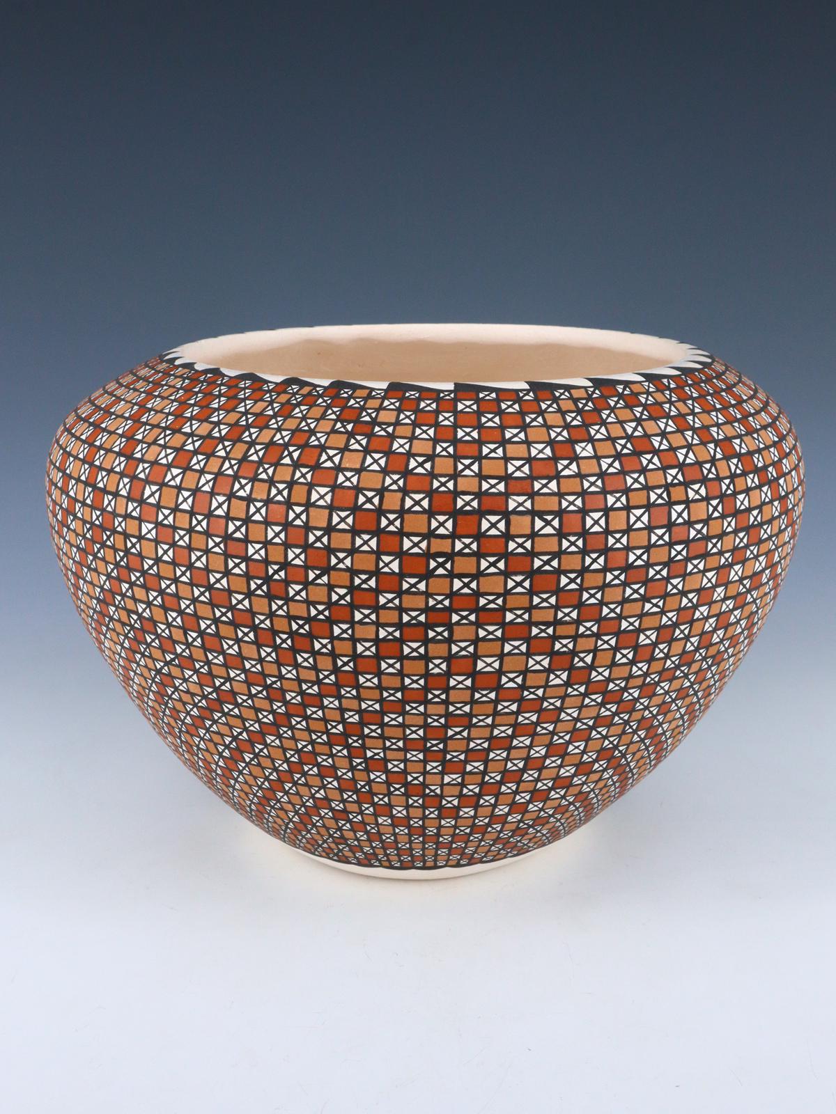 Acoma Pueblo Eye Dazzler Pottery Bowl - PuebloDirect.com