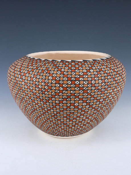 Acoma Pueblo Eye Dazzler Pottery Bowl - PuebloDirect.com
