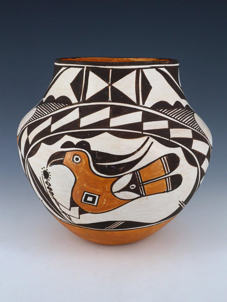 Vintage Acoma Pueblo Hand Painted Parrot Pottery - PuebloDirect.com