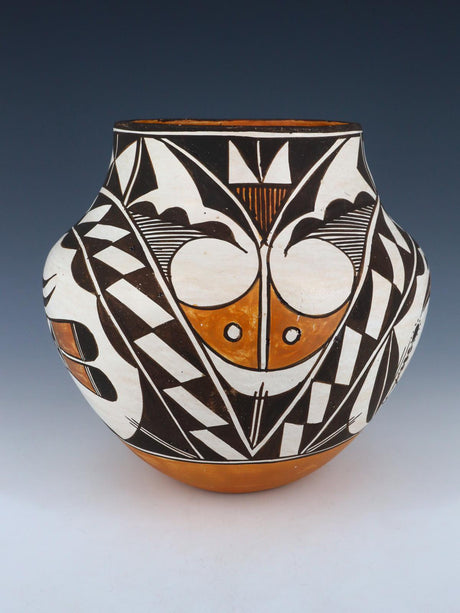 Vintage Acoma Pueblo Hand Painted Parrot Pottery - PuebloDirect.com