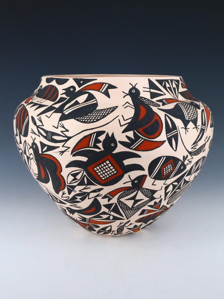 Large Acoma Hand Coiled Pottery Bowl - PuebloDirect.com