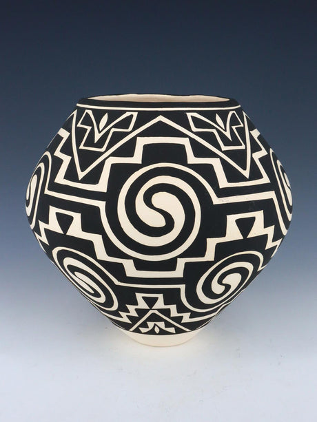 Acoma Pueblo Hand Coiled Geometric Painted Pottery - PuebloDirect.com