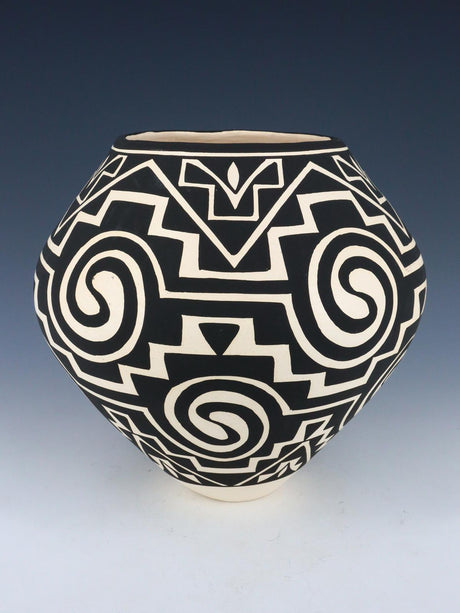 Acoma Pueblo Hand Coiled Geometric Painted Pottery - PuebloDirect.com
