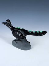Caille de poterie noire de San Juan Pueblo