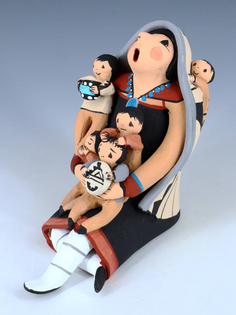 Jemez Pueblo Pottery Five Baby Storyteller Doll - PuebloDirect.com