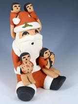 Jemez Pueblo Pottery Santa Claus Storyteller Figurine