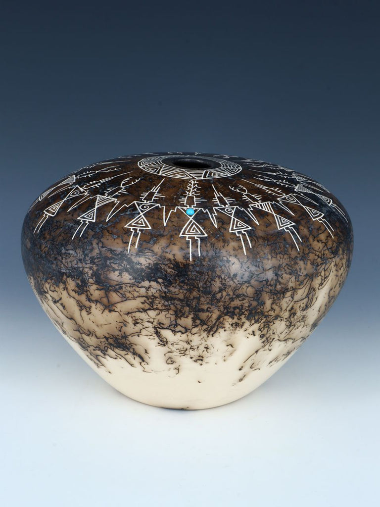 Native American Horsehair Etched Friendship Dance Pottery - PuebloDirect.com