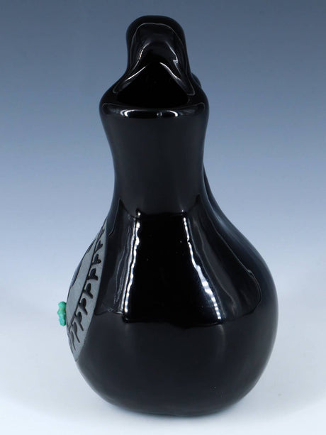 Vase de mariage tortue en poterie noire San Juan Pueblo