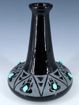 Vase de mariage tortue en poterie noire San Juan Pueblo