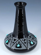 Vase de mariage tortue en poterie noire San Juan Pueblo