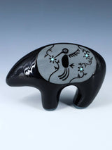 San Juan Pueblo Black Pottery Bear