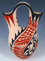 Jemez Pueblo Hand Coiled Pottery Wedding Vase