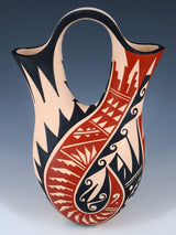 Jemez Pueblo Hand Coiled Pottery Wedding Vase
