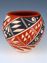 Jemez Pueblo Hand Coiled Pottery Bowl