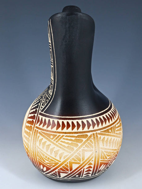 Laguna Pueblo Etched Bear Pottery Wedding Vase