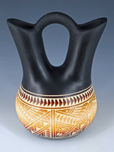 Laguna Pueblo Etched Bear Pottery Wedding Vase