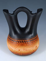 Laguna Pueblo Etched Bear Pottery Wedding Vase